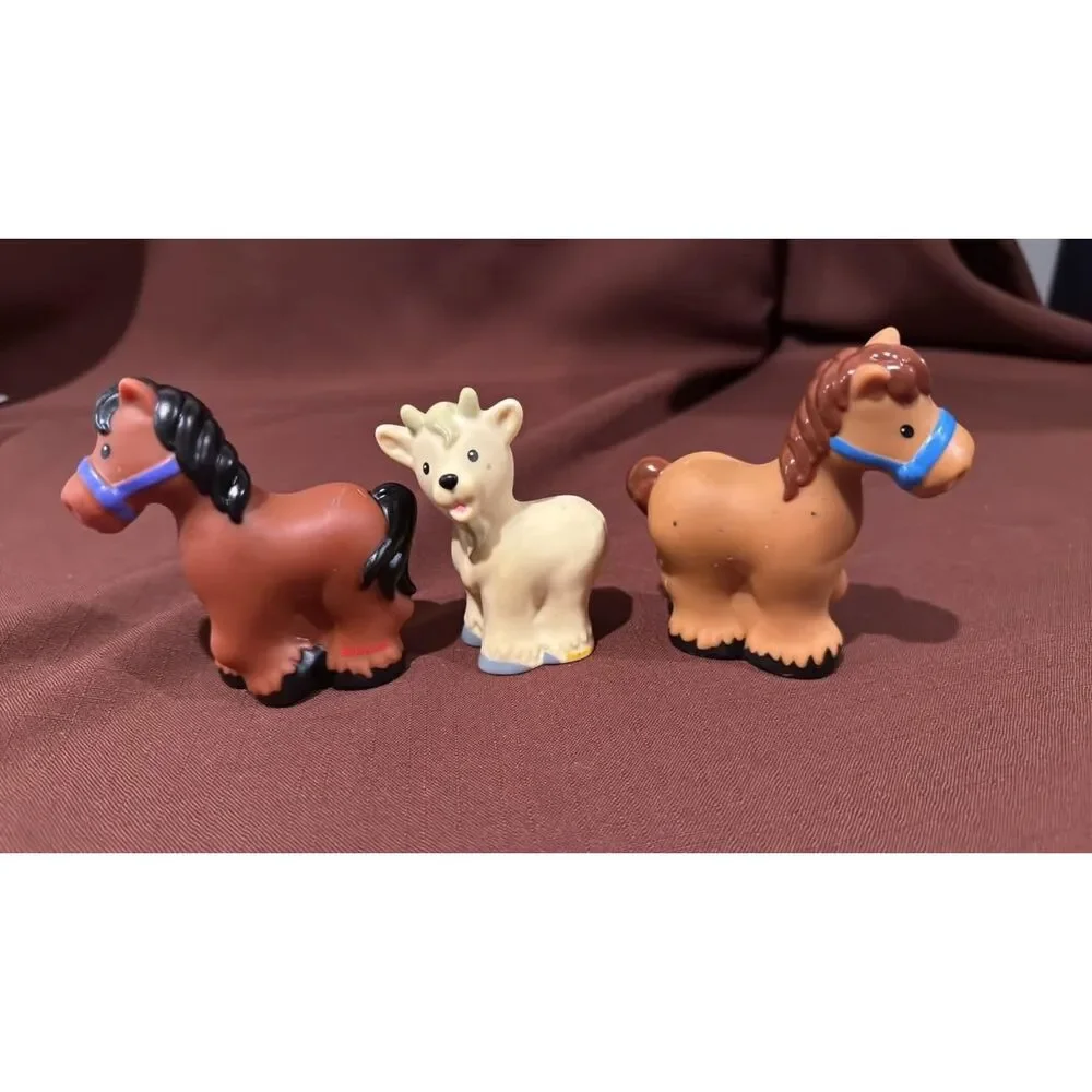 Lot of 3 Fisher Price Little People Animals Horses